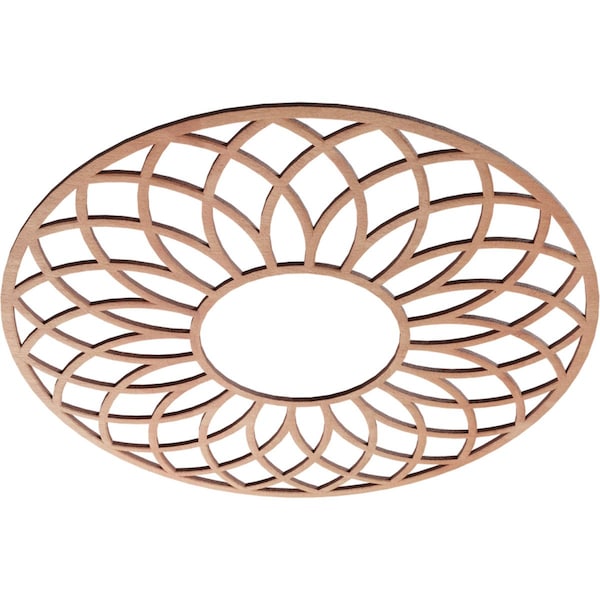 Cannes Wood Fretwork Pierced Ceiling Medallion, Cherry, 24OD X 8 1/4ID X 3/8T